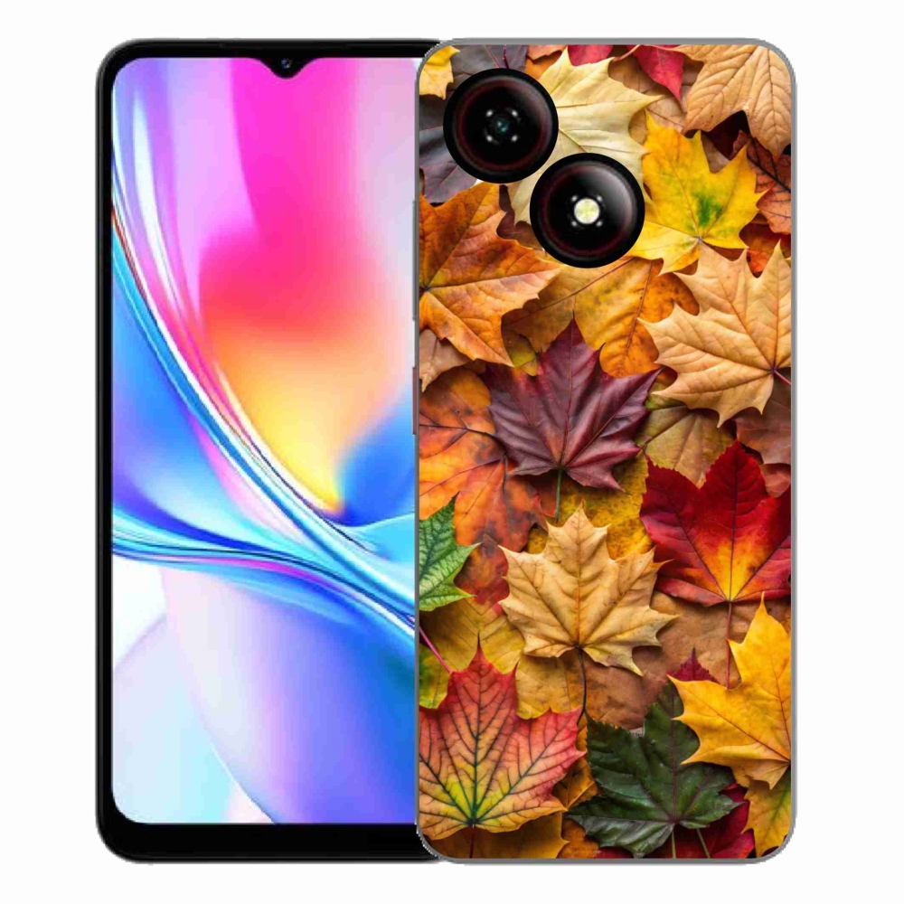 ZTE Blade A35E zselés tok mmCase - juharlevelek 2