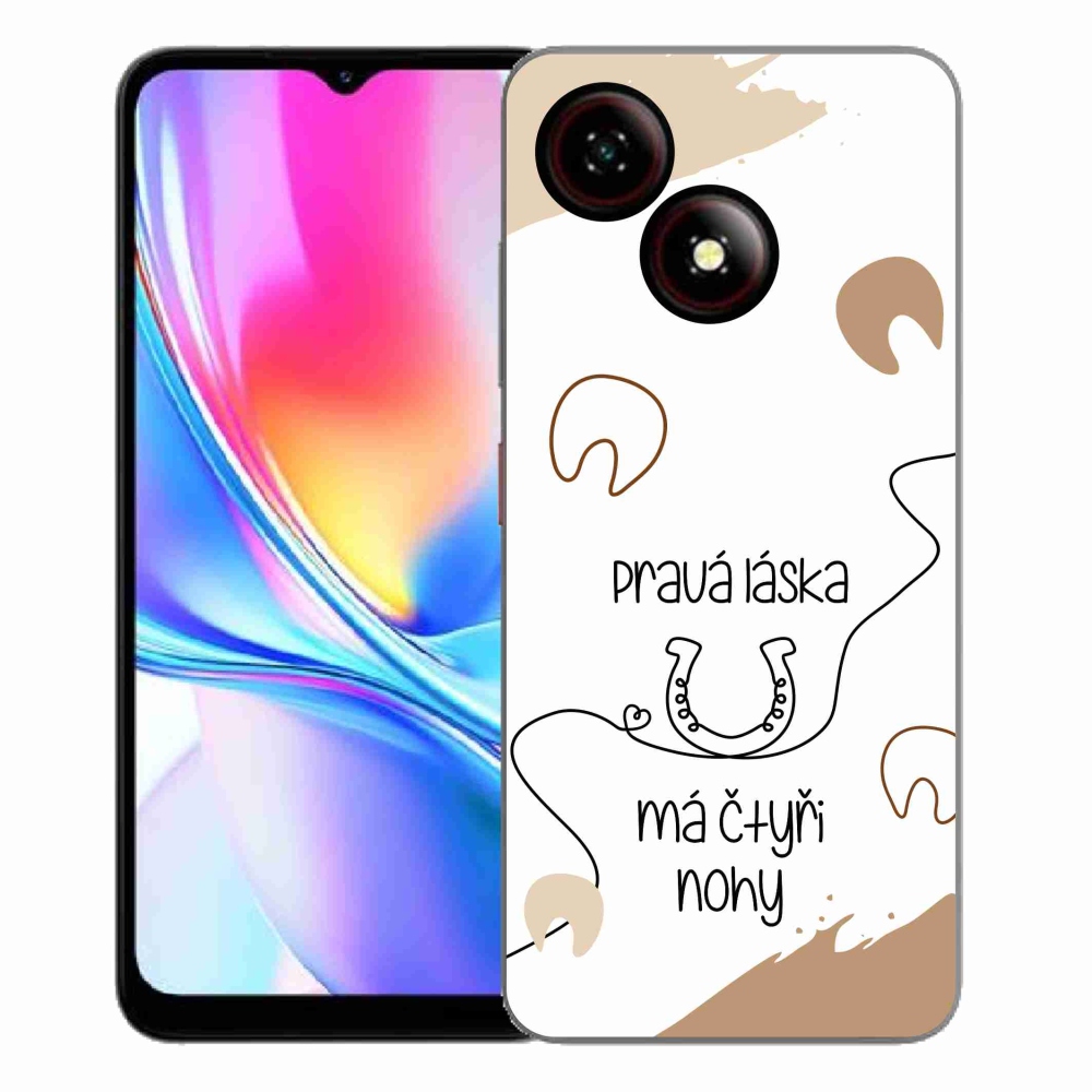 ZTE Blade A35E zselés tok mmCase - ló motívum fehér háttérrel