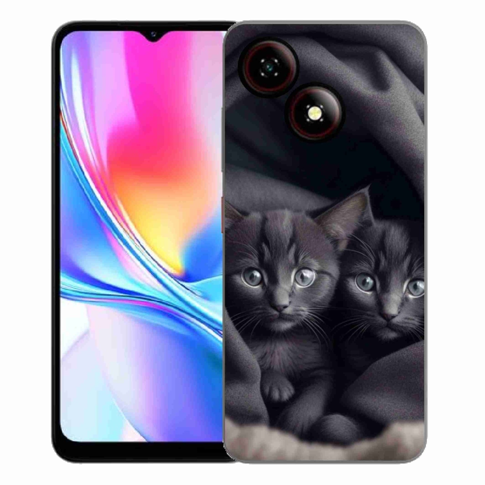 ZTE Blade A35E zselés borítás mmCase - cat duo - ZTE Blade A35E számára