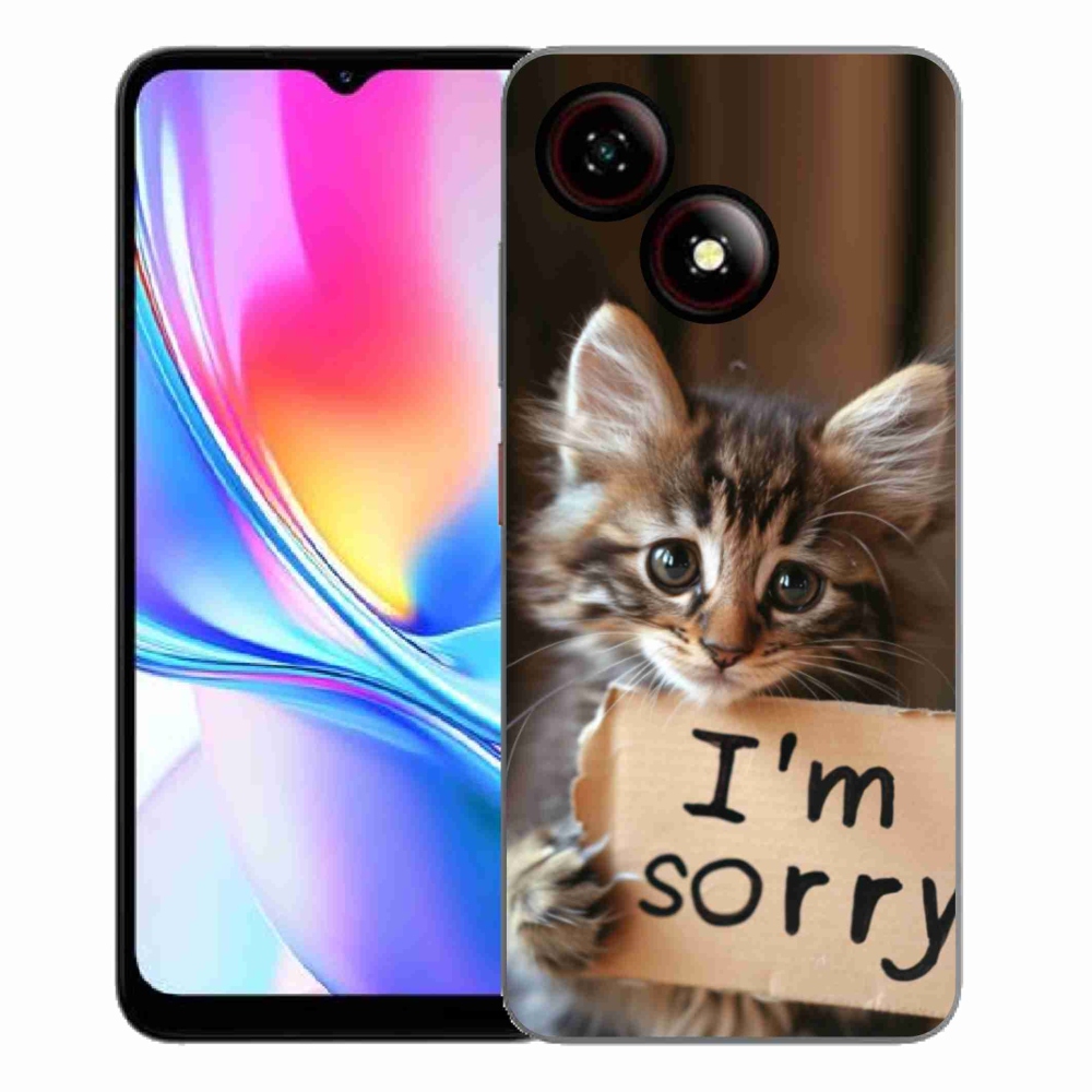 ZTE Blade A35E zselés borító mmCase - macska bocsánatkérése
