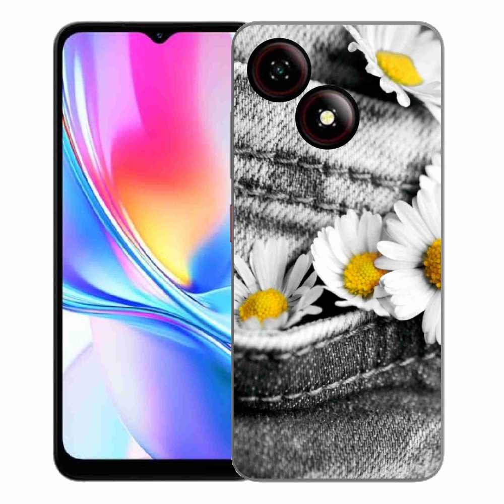 ZTE Blade A35E zselés tok mmCase - margarétás zseb