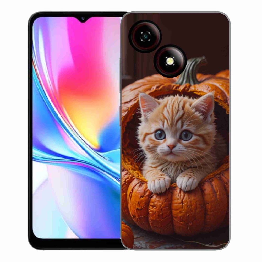 ZTE Blade A35E zselés tok mmCase - cica és tök 2