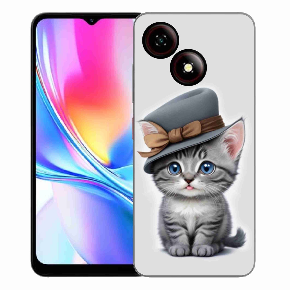 ZTE Blade A35E zselés tok mmCase - cica sapkával