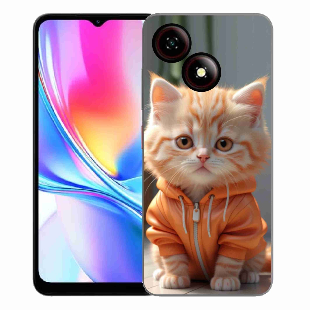 ZTE Blade A35E zselés tok mmCase - cica melegítőben