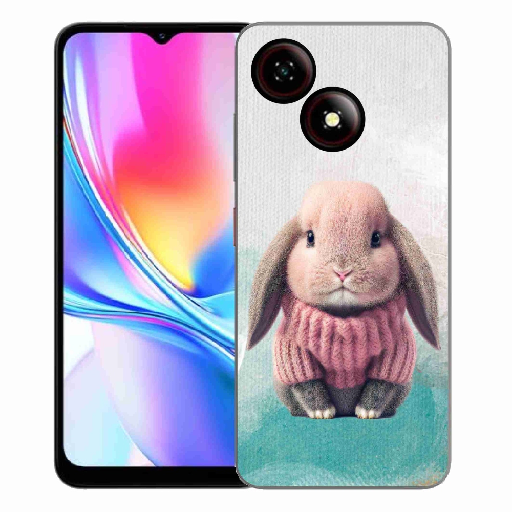 ZTE Blade A35E zselés tok mmCase - nyuszi pulóverben
