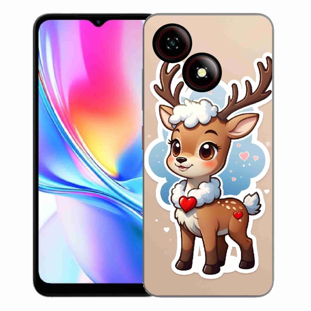 ZTE Blade A35E zselés tok mmCase - rajzfilm rénszarvashoz