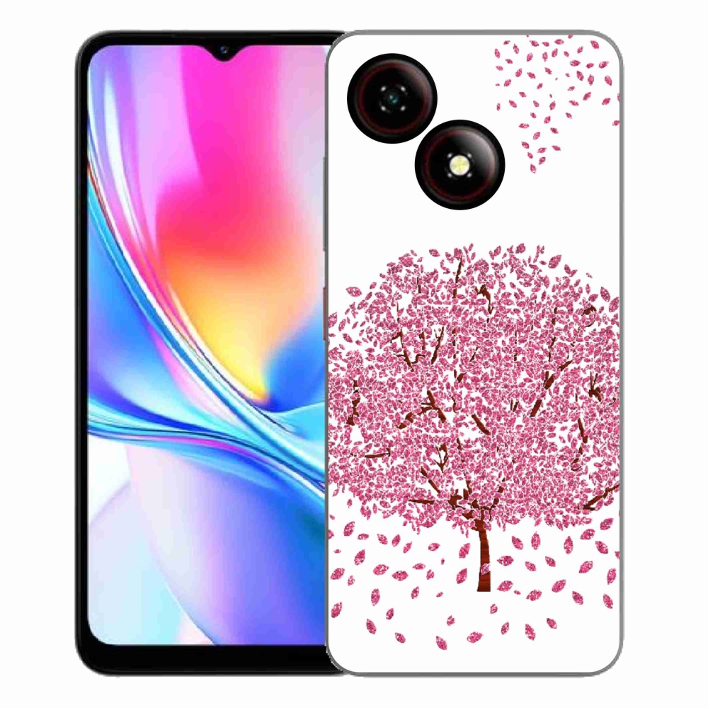 ZTE Blade A35E zselés tok mmCase - rajzfilmfa levelekkel