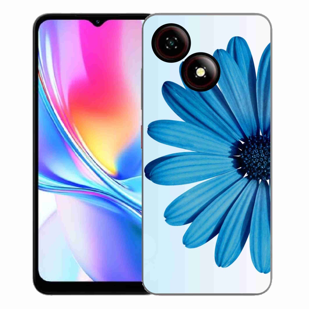 ZTE Blade A35E zselés tok mmCase - kék színű margaréta