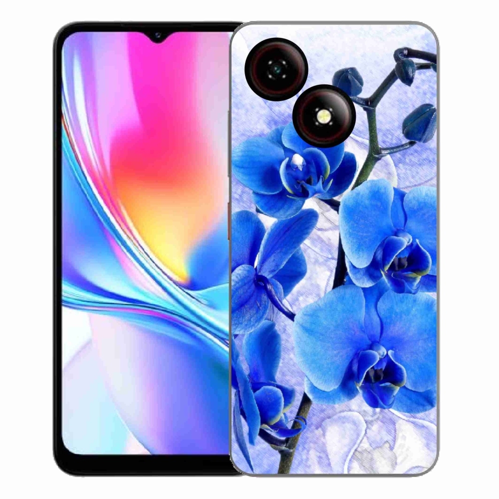 ZTE Blade A35E zselés tok mmCase - kék virágok