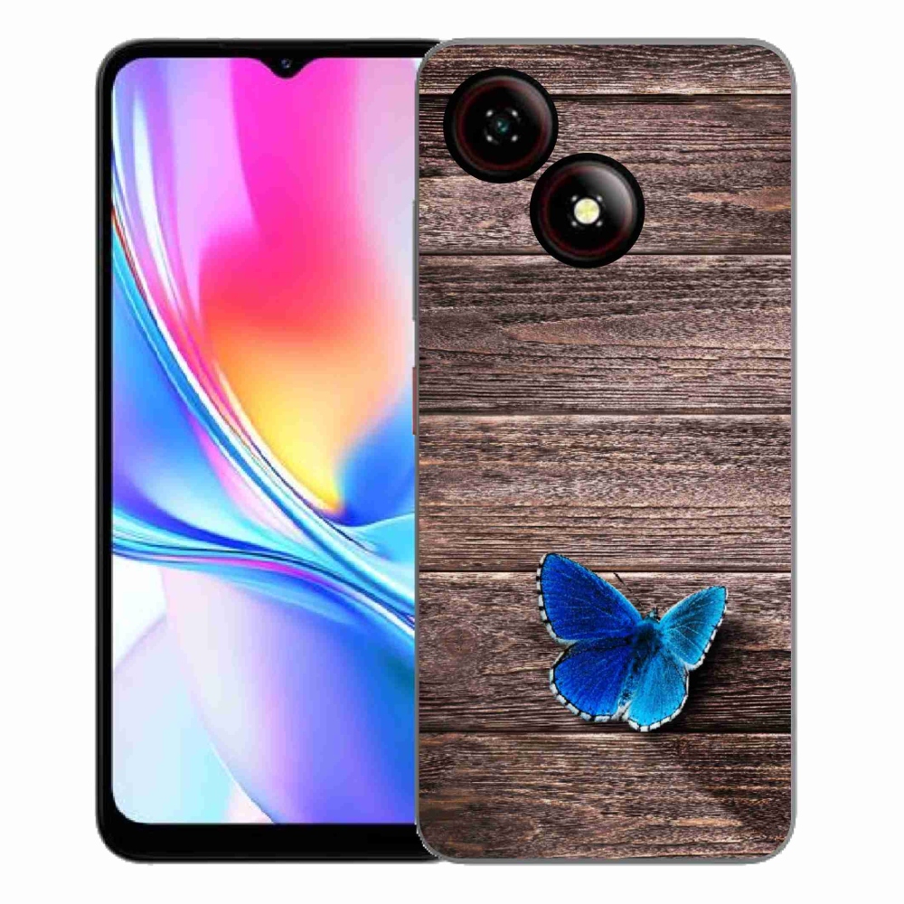ZTE Blade A35E zselés tok mmCase - kék pillangó 1