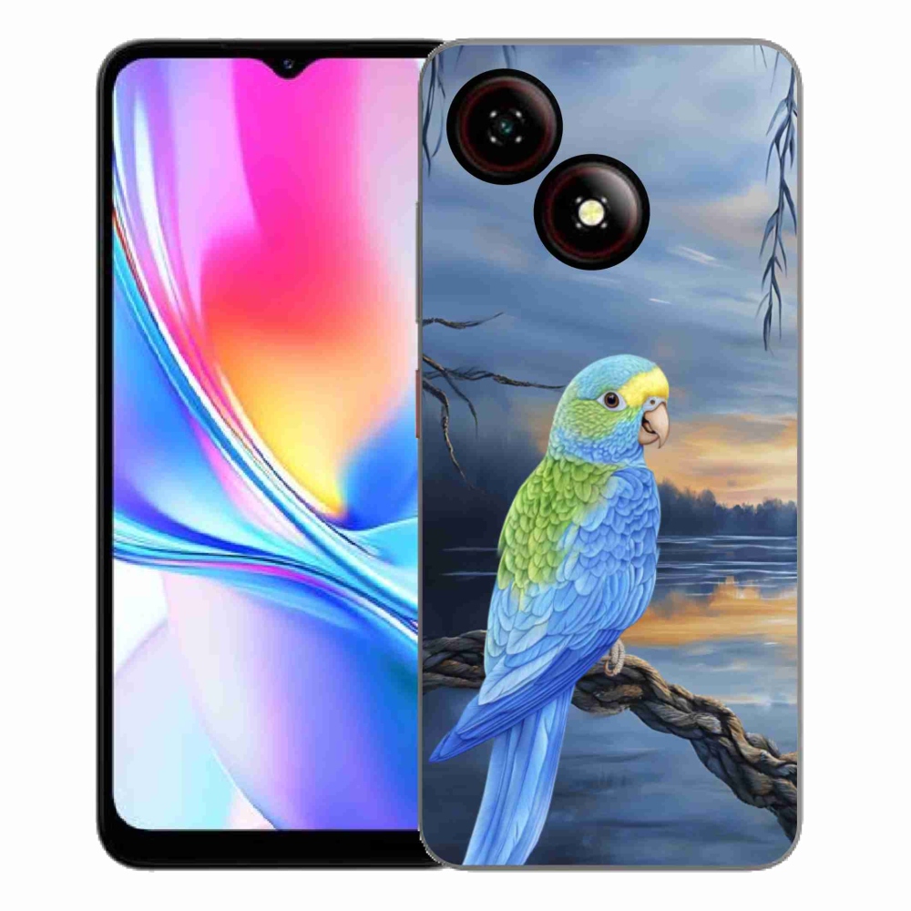 ZTE Blade A35E zselés tok mmCase - kék papagájhoz