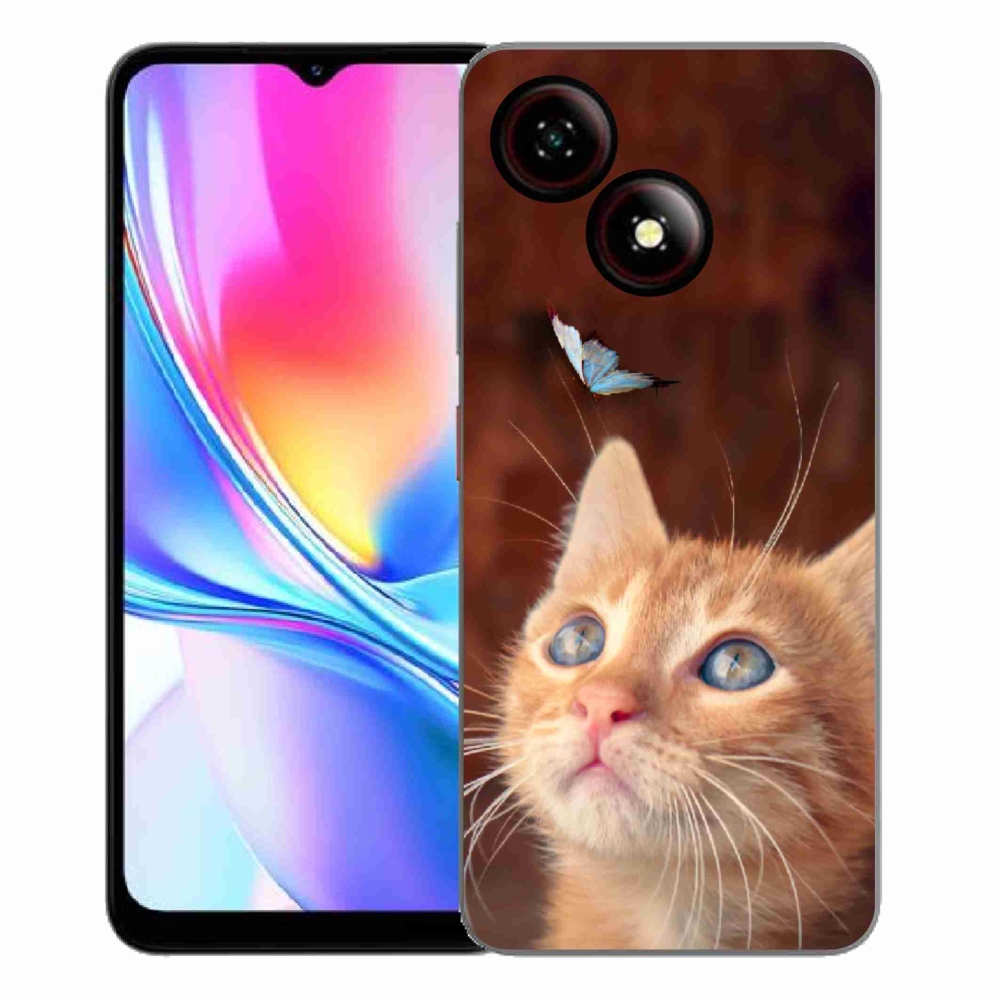ZTE Blade A35E zselés tok mmCase - pillangó és cica