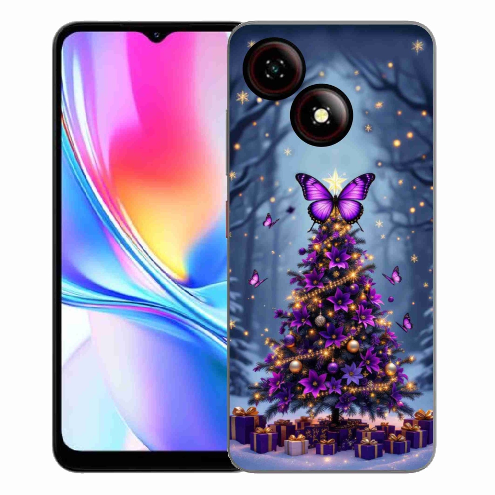 ZTE Blade A35E zselés tok mmCase - pillangó karácsonyfa