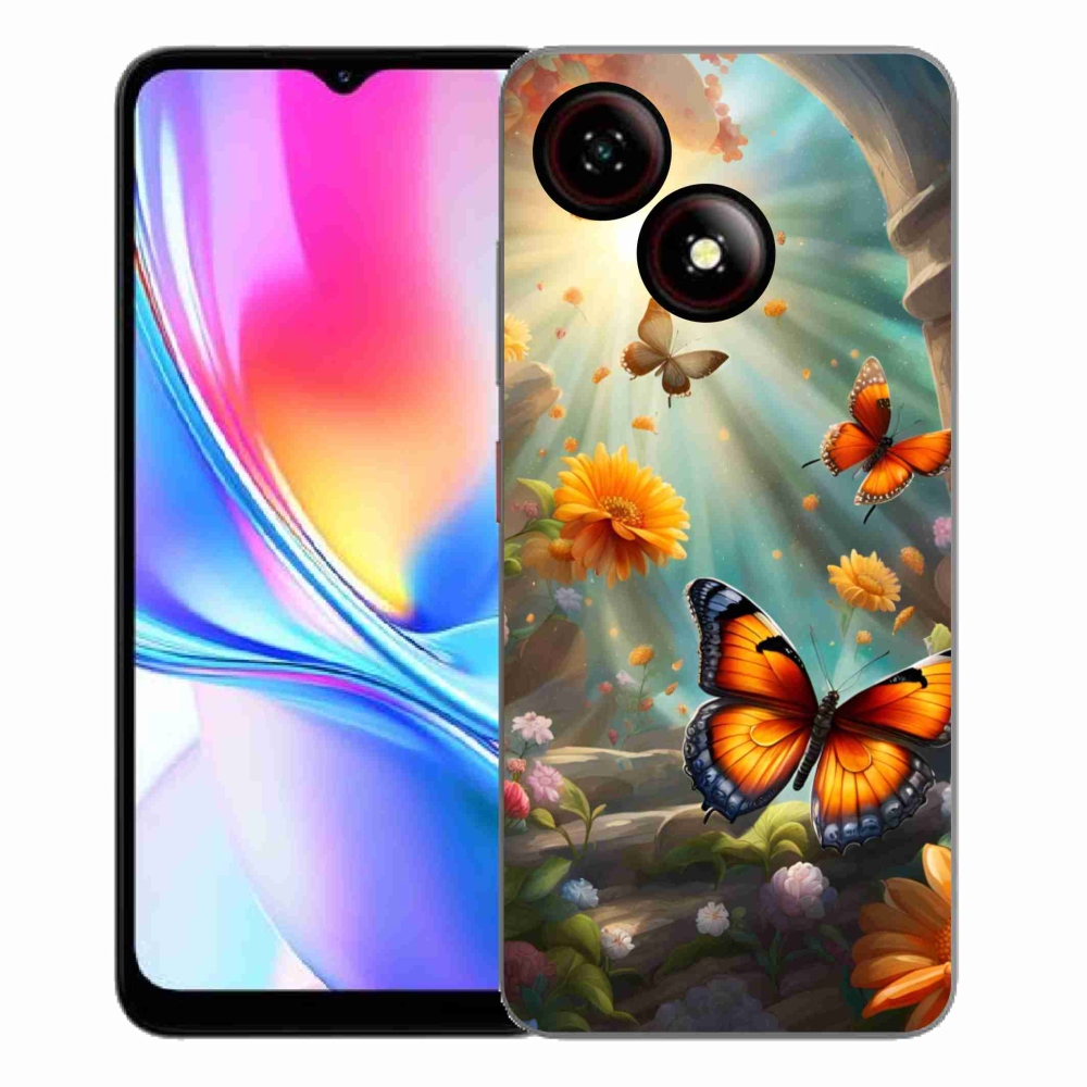 ZTE Blade A35E zselés tok mmCase - pillangókert 2