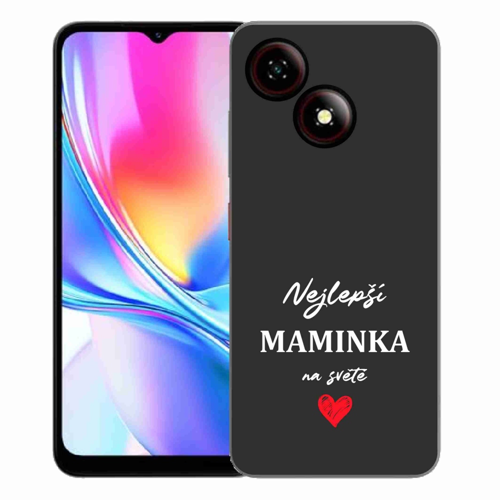 ZTE Blade A35E zselés borítás mmCase - legjobb anya 1 fekete háttér