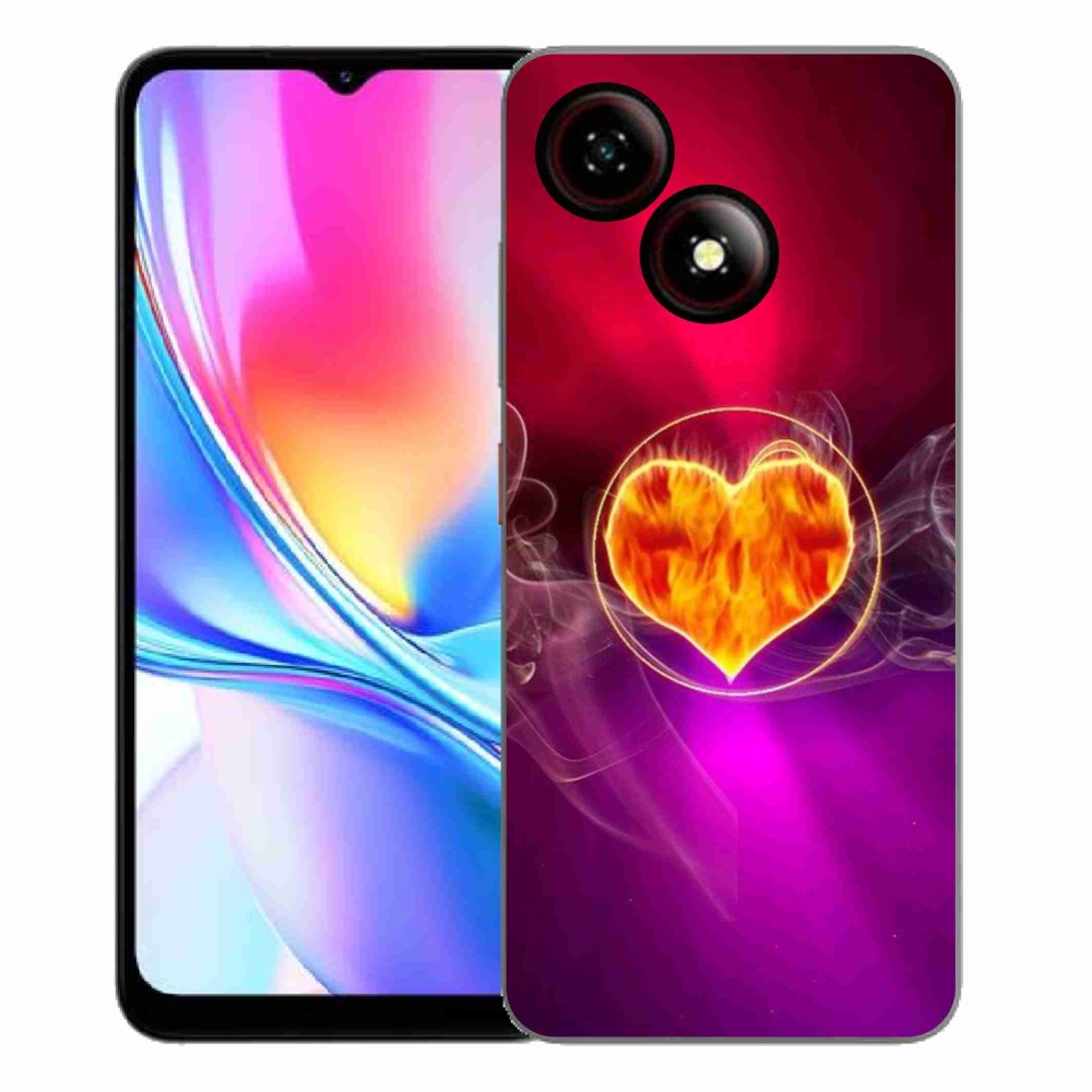 ZTE Blade A35E zselés tok mmCase - tüzes szív