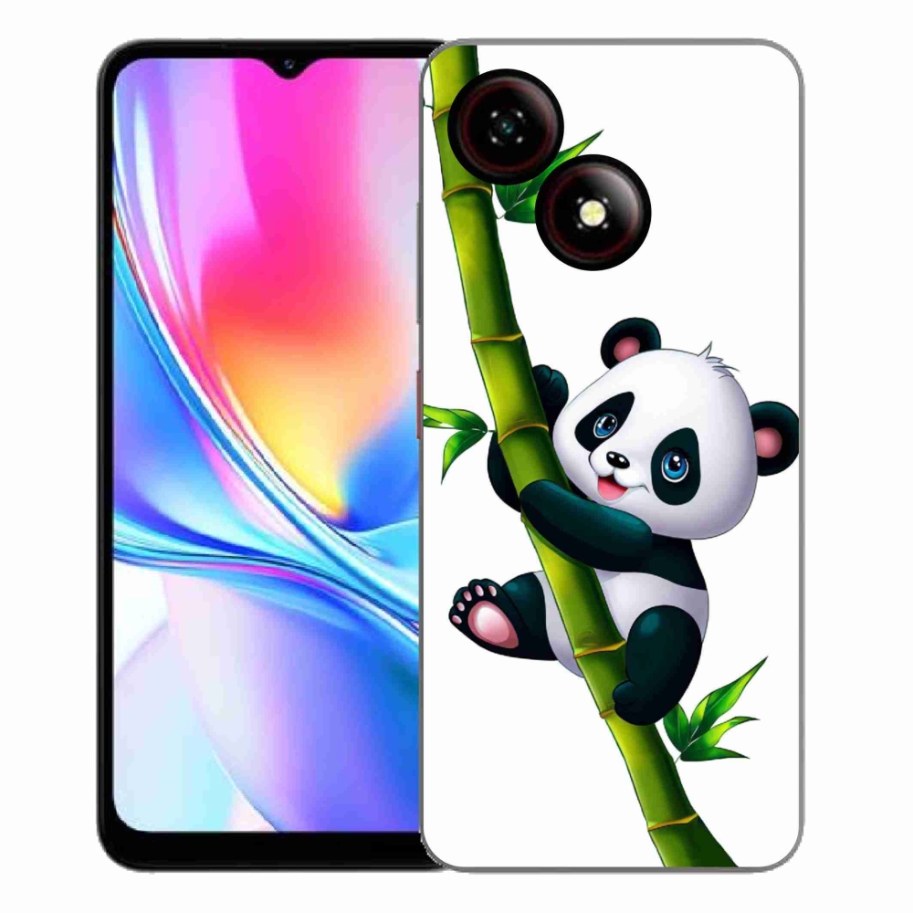 ZTE Blade A35E zselés borító mmCase - panda a bambuszon - ZTE Blade A35E számára