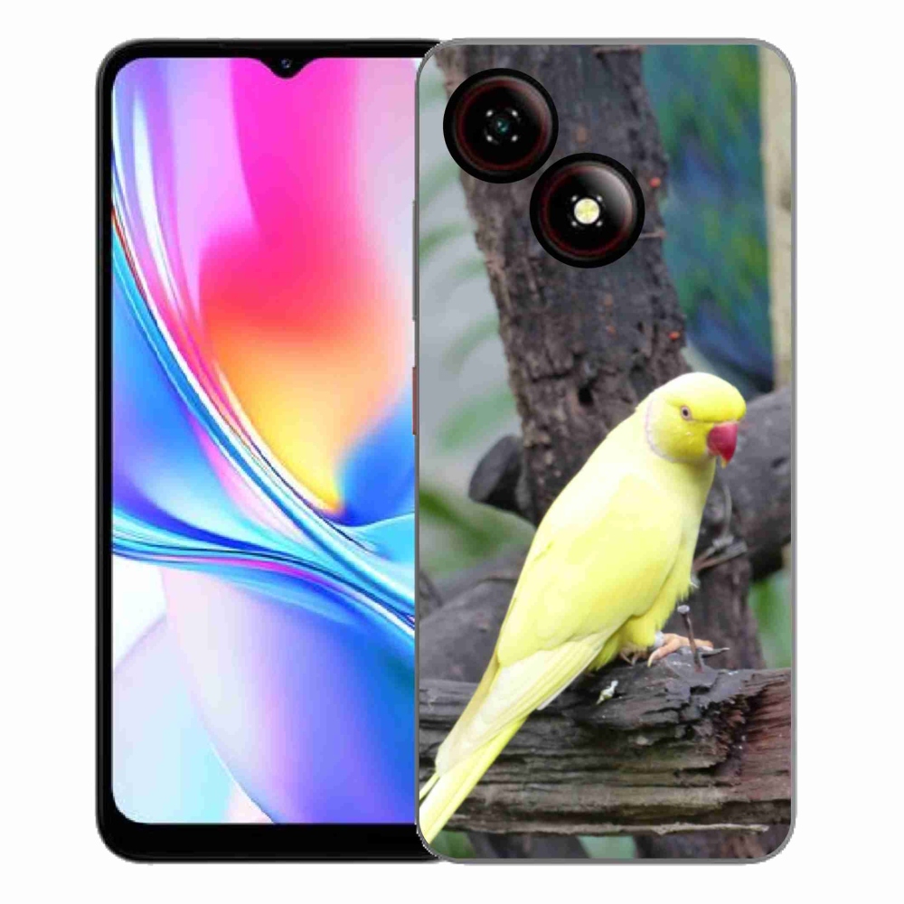 ZTE Blade A35E zselés tok mmCase - papagáj alexander sárga