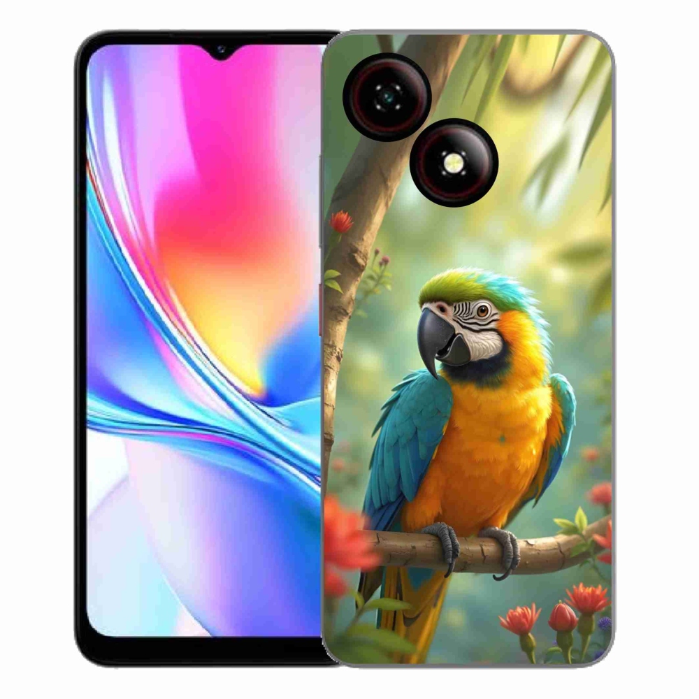ZTE Blade A35E zselés tok mmCase - papagáj ara kék és sárga