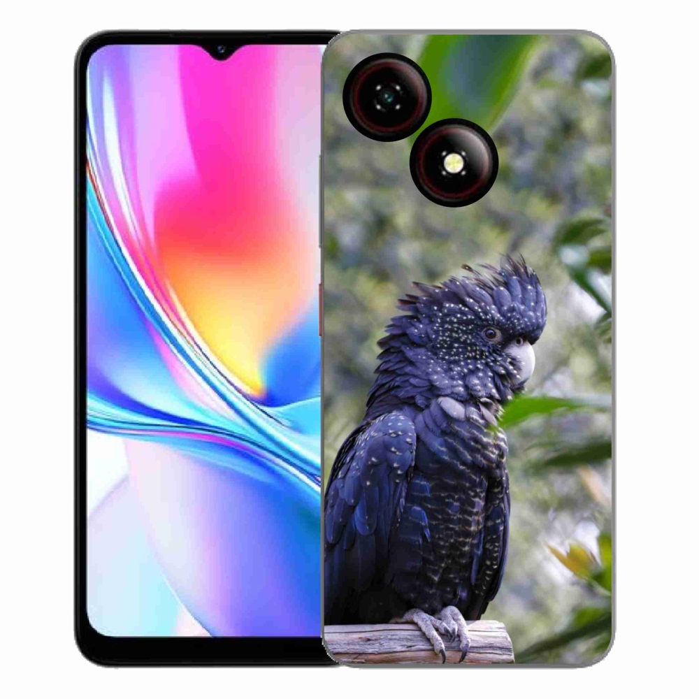 ZTE Blade A35E zselés tok mmCase - papagáj kakadu fekete