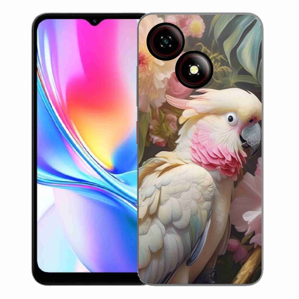 ZTE Blade A35E zselés tok mmCase - papagáj kakadu rózsaszín 2