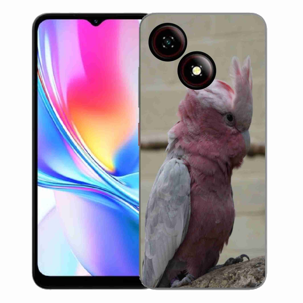 ZTE Blade A35E zselés tok mmCase - papagáj kakadu rózsaszínű