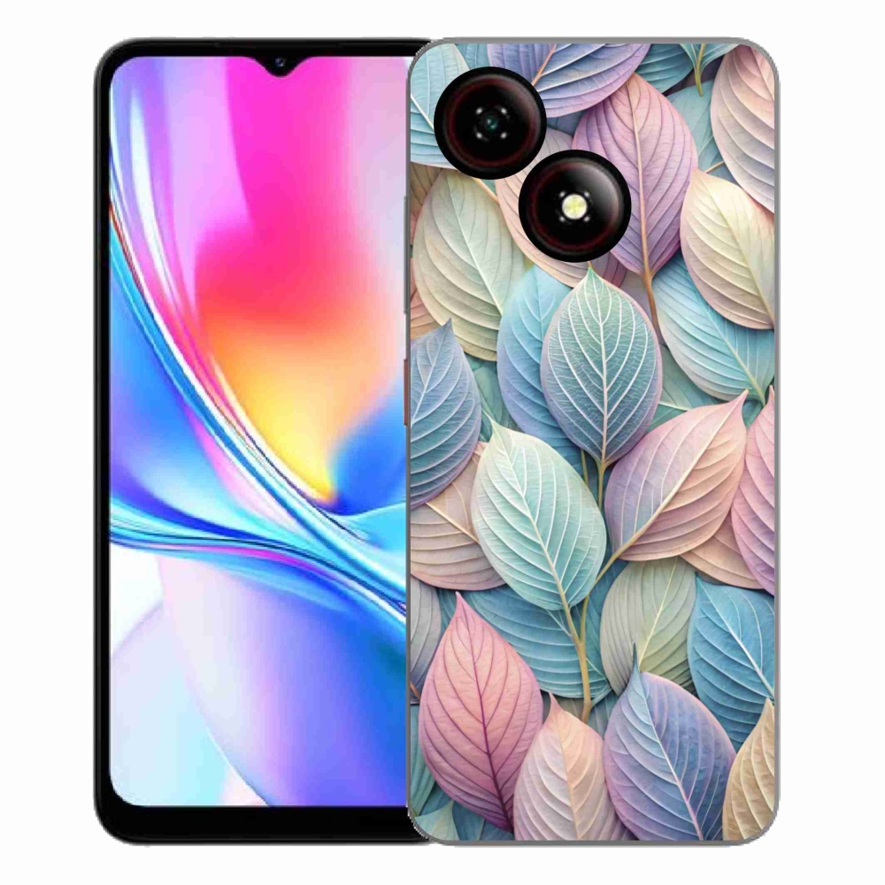 ZTE Blade A35E zselés tok mmCase - pasztell színű levelek