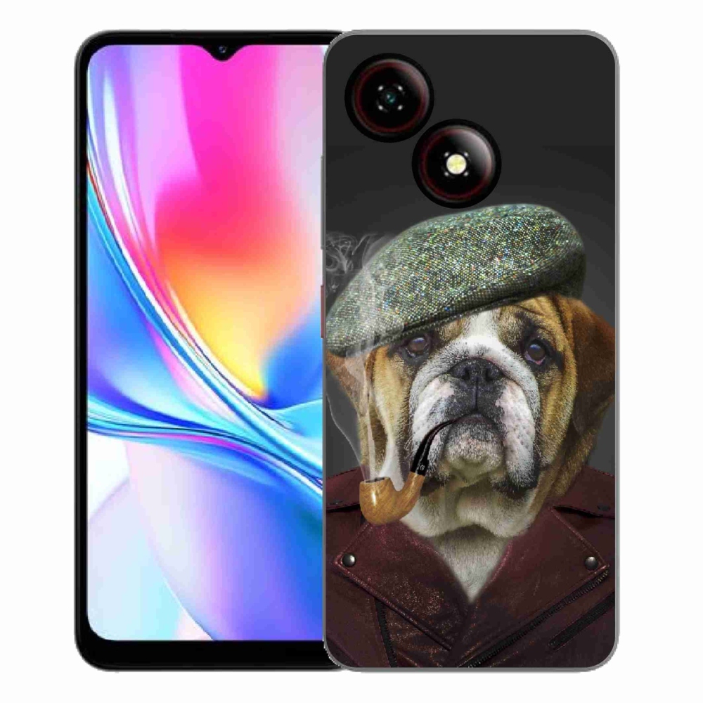 ZTE Blade A35E zselés tok mmCase - kutya csővel