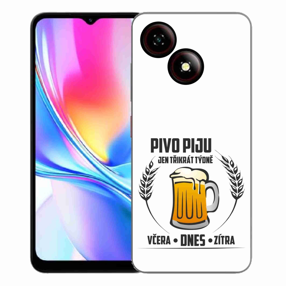 ZTE Blade A35E zselés borító mmCase - sör motívum fehér háttérrel