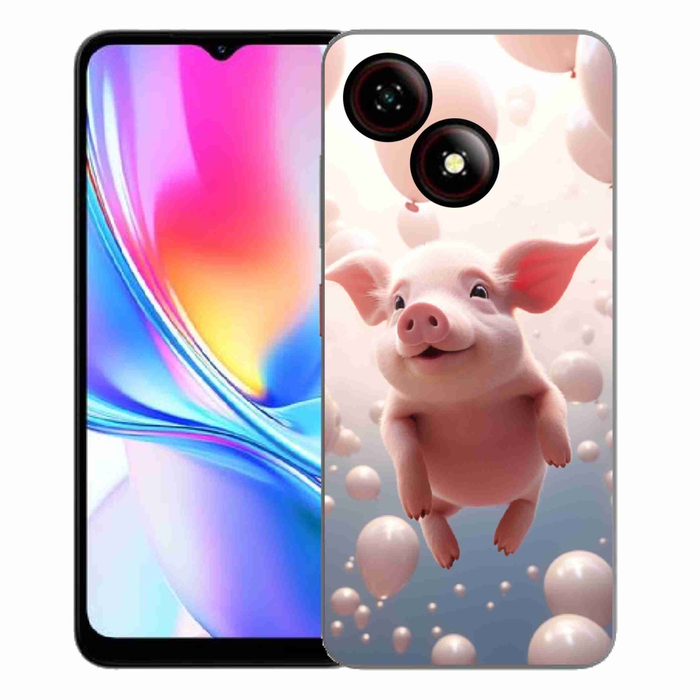 ZTE Blade A35E zselés borító mmCase - malacka lufikkal