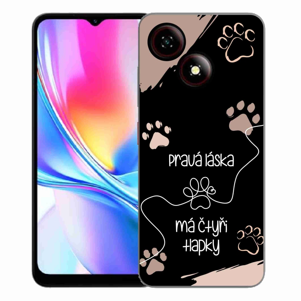 ZTE Blade A35E zselés tok mmCase - kutya motívum 1 fekete háttér
