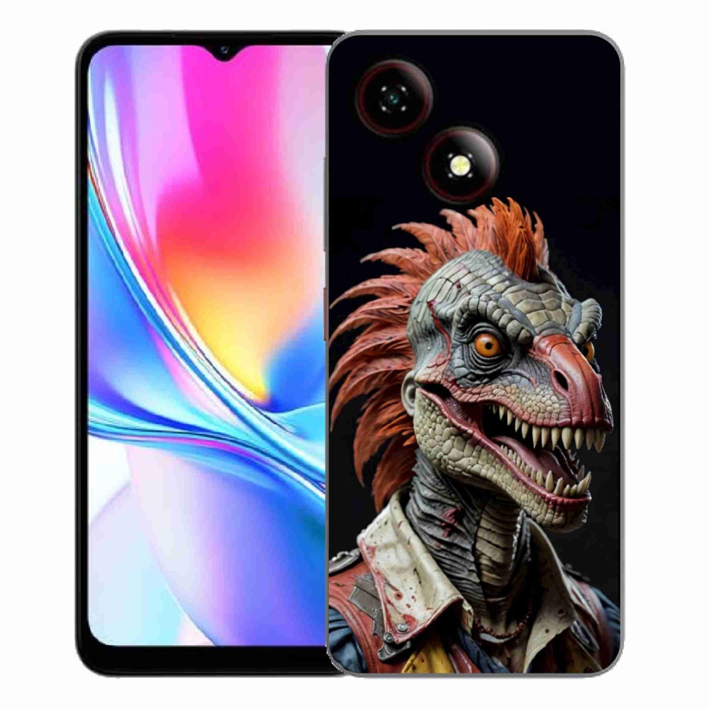 ZTE Blade A35E zselés borító mmCase - punk dinoszauruszhoz