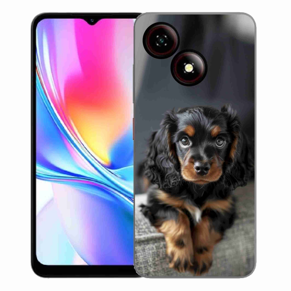ZTE Blade A35E zselés borító mmCase - aranyos hosszúszőrű tacskóhoz