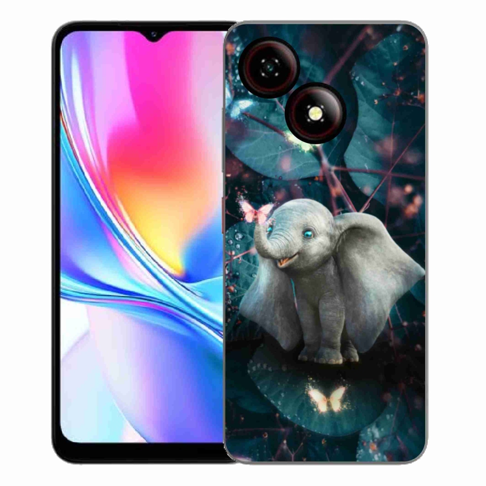 ZTE Blade A35E zselés borító mmCase - aranyos elefánt - a ZTE Blade A35E számára