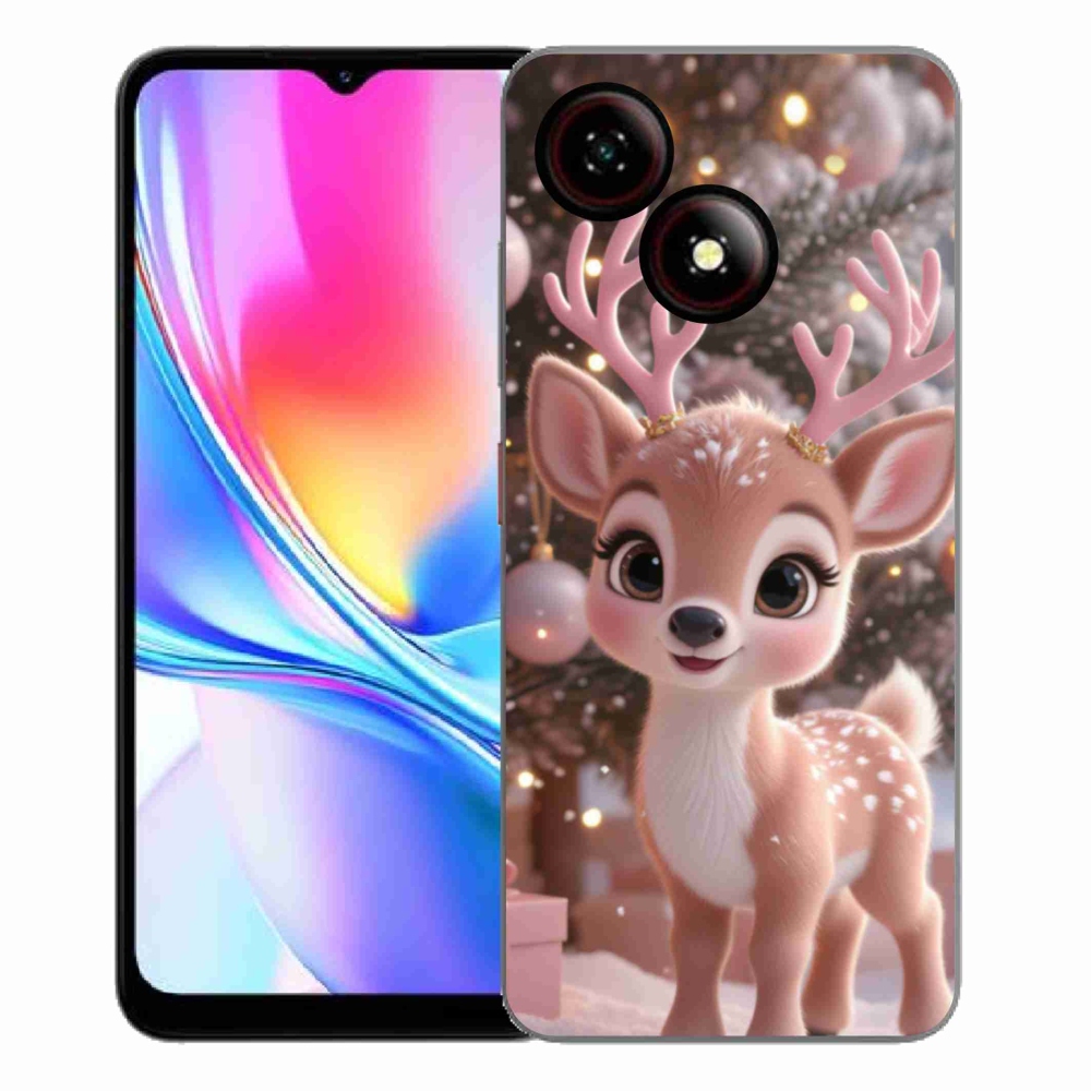 ZTE Blade A35E zselés tok mmCase - aranyos rénszarvas