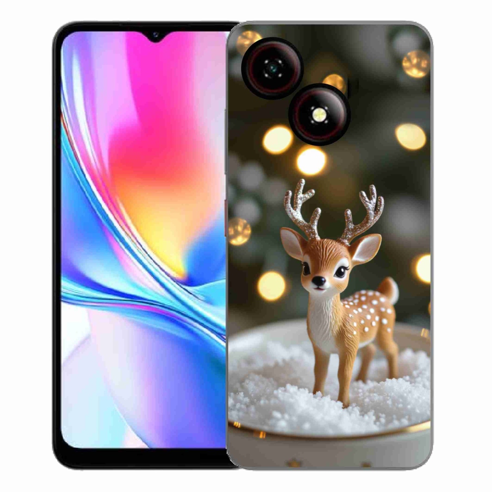ZTE Blade A35E zselés tok mmCase - aranyos karácsonyi szarvasok