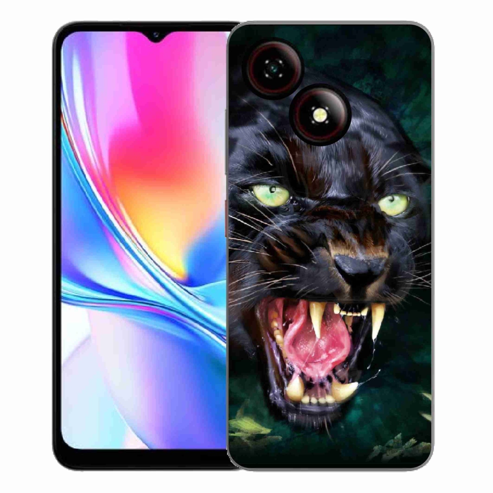 ZTE Blade A35E zselés tok mmCase - dühös fekete párduc