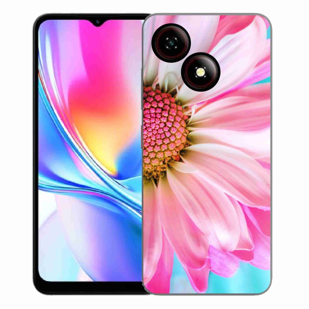 ZTE Blade A35E zselés borító mmCase - rózsaszín virág
