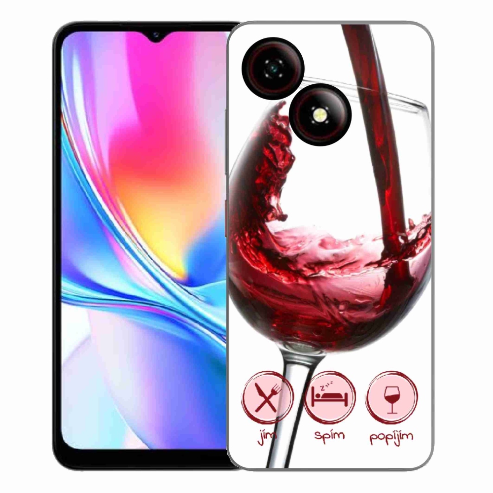 ZTE Blade A35E zselés borító mmCase - borospohár piros
