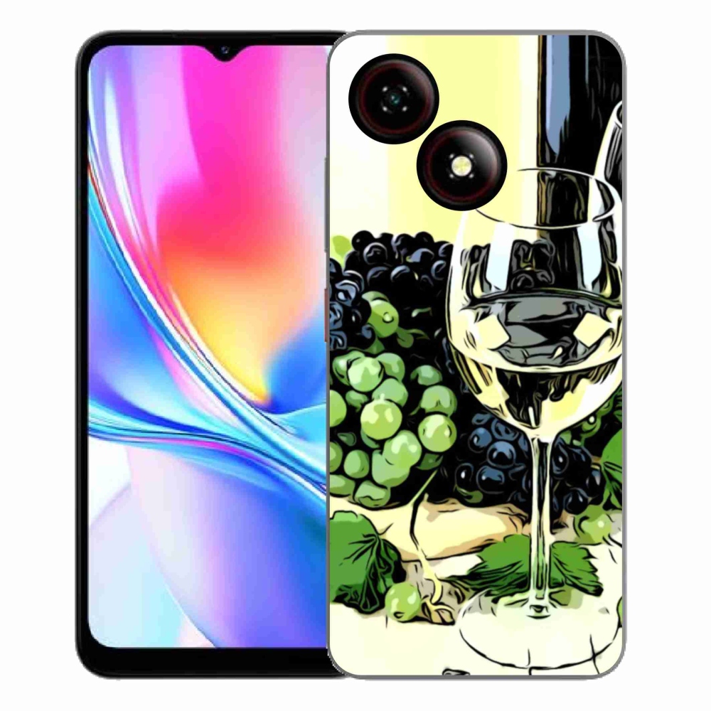 ZTE Blade A35E zselés tok mmCase - pohár bor
