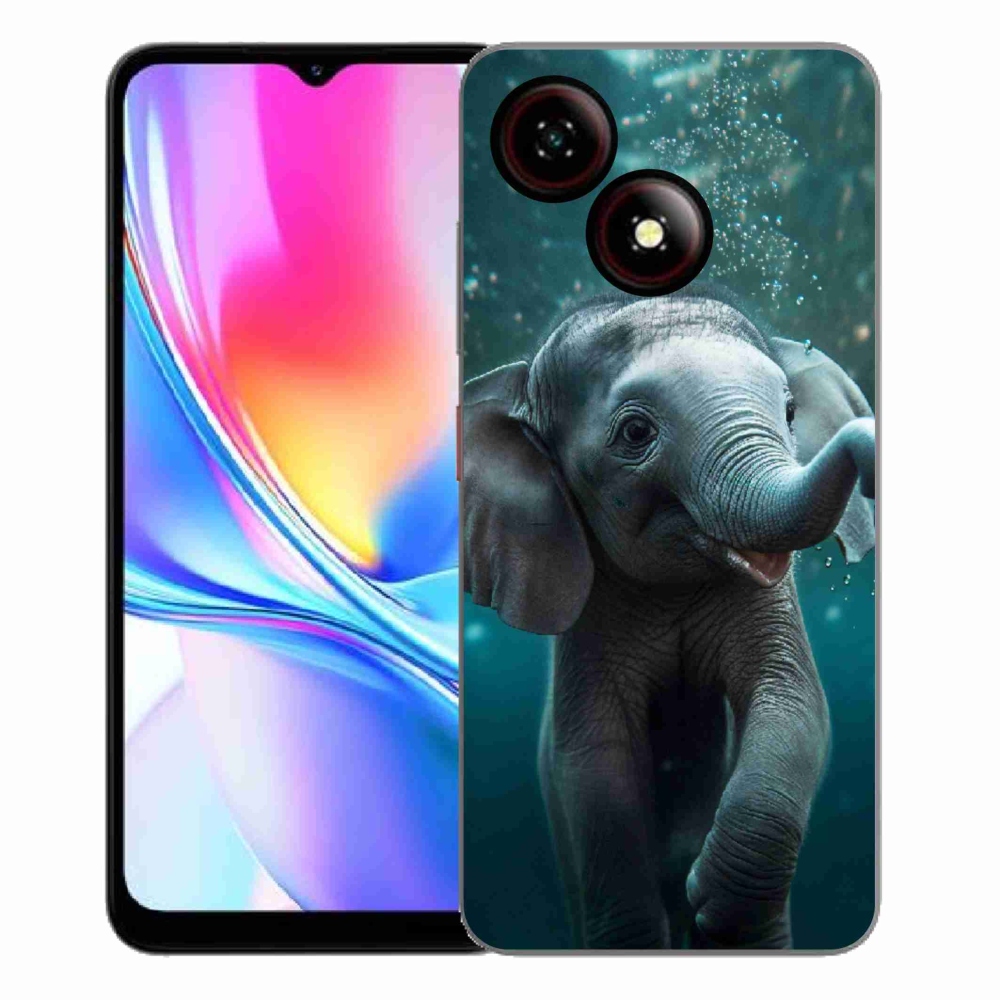 ZTE Blade A35E zselés tok mmCase - elefánt a víz alatt