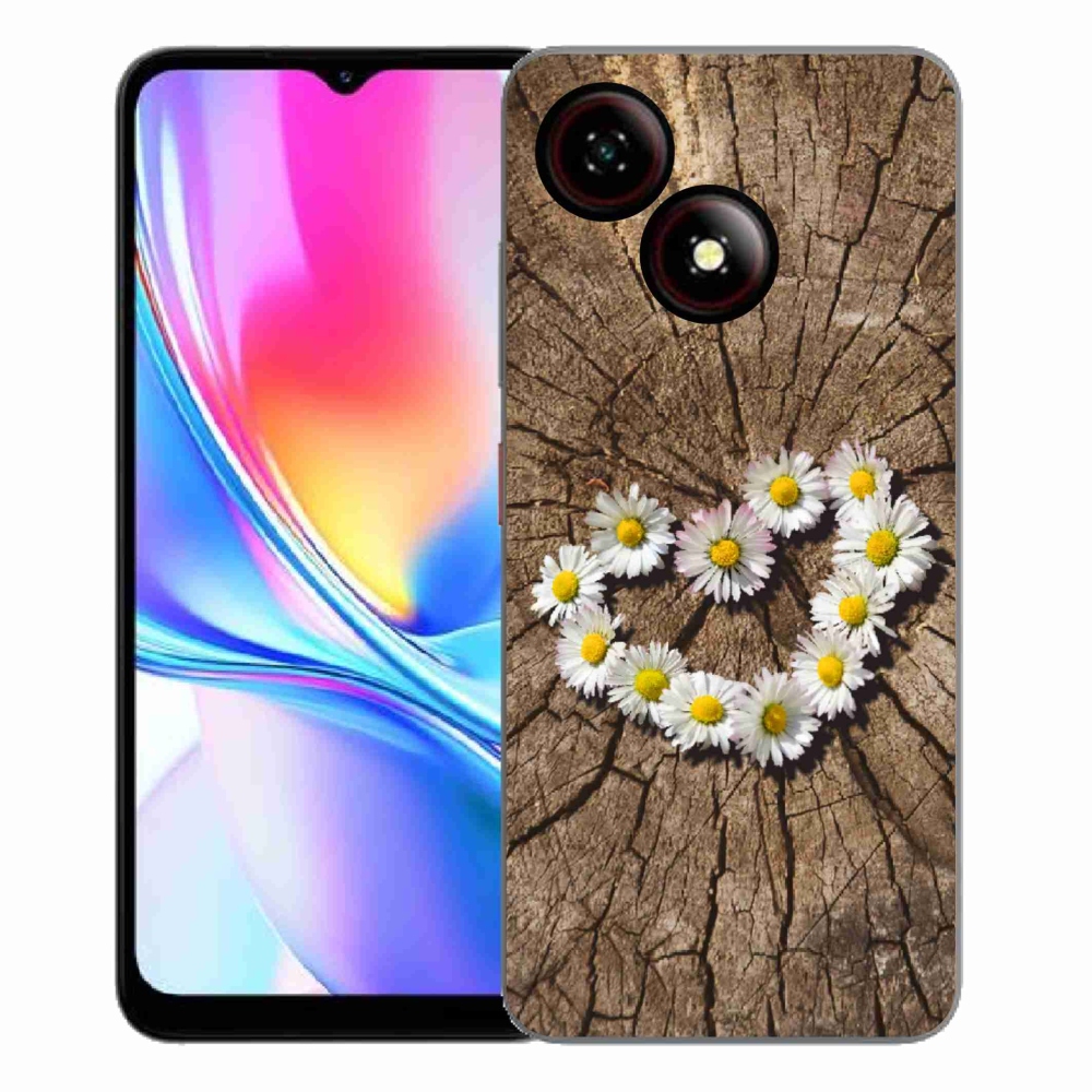 ZTE Blade A35E zselés tok mmCase - Százszorszépek szíve