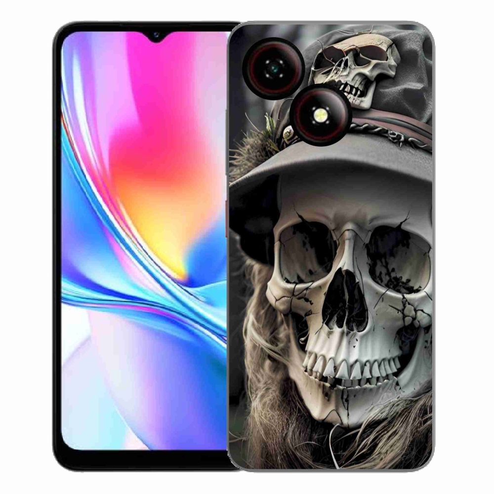 ZTE Blade A35E zselés tok mmCase - sötét koponya