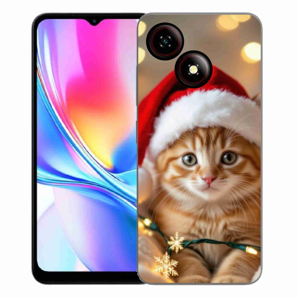 ZTE Blade A35E zselés borítás mmCase - Karácsonyi cica