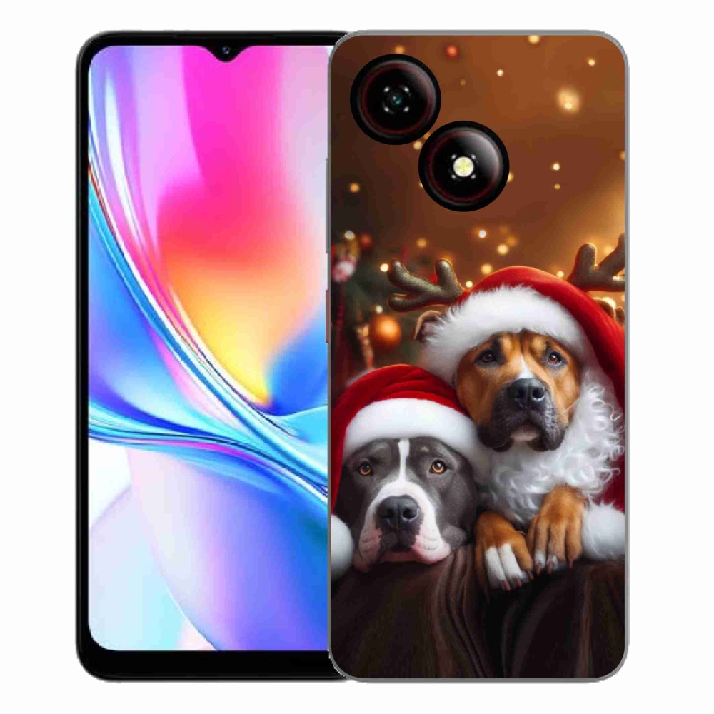ZTE Blade A35E zselés tok mmCase - Karácsonyi kutyák