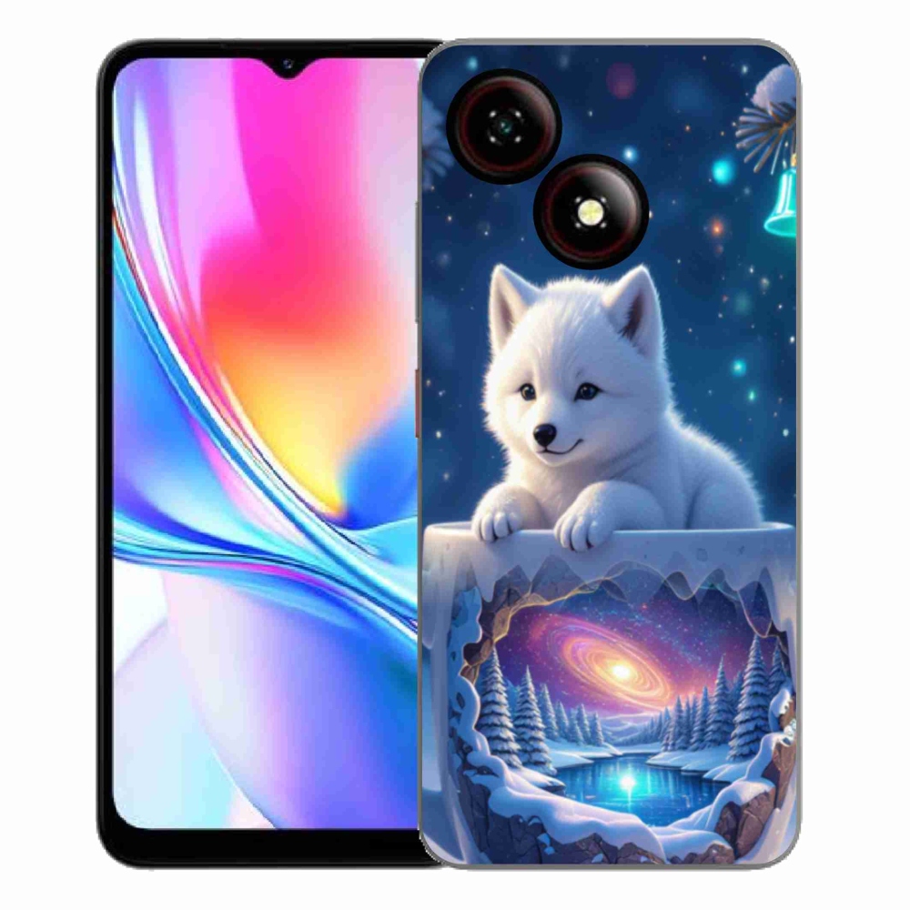 ZTE Blade A35E zselés tok mmCase - Karácsonyi kölyökkutyakölyök