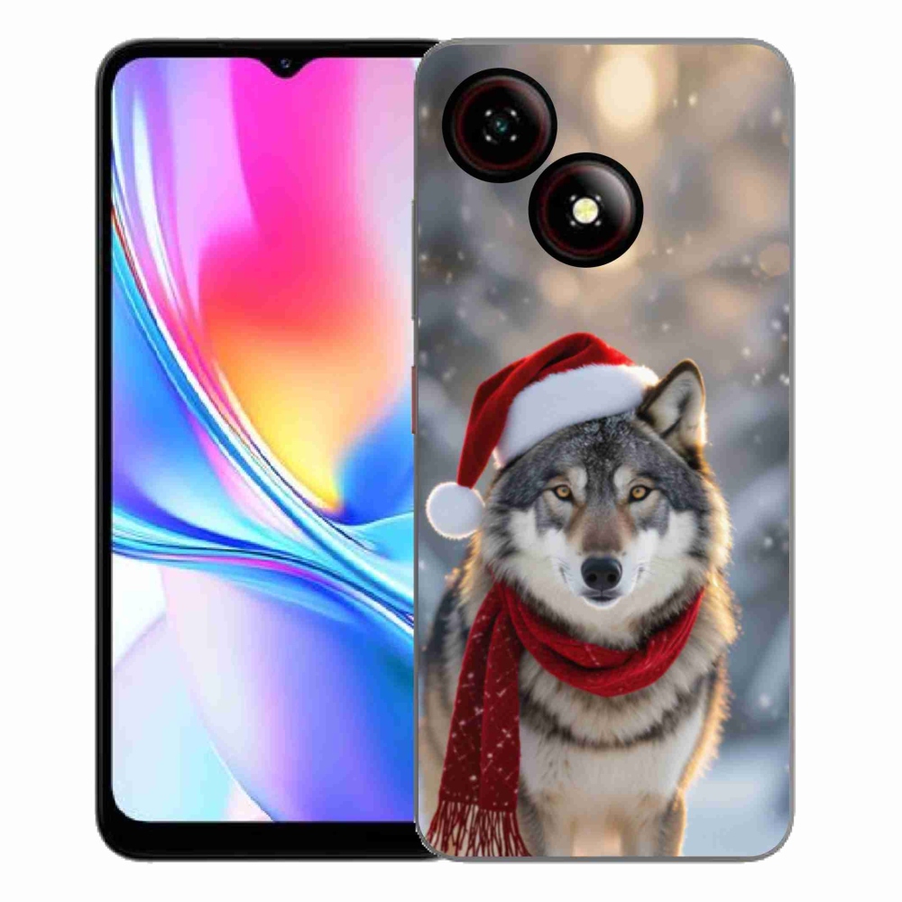 ZTE Blade A35E zselés tok mmCase - Karácsonyi farkas