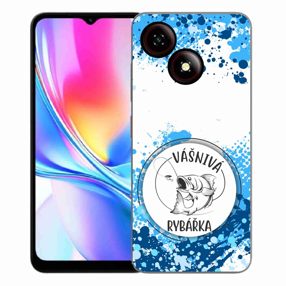ZTE Blade A35E zselés borító mmCase - szenvedélyes halásznő fehér háttérrel