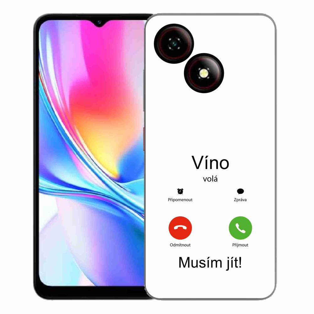 ZTE Blade A35E zselés borító mmCase - bor hívja fehér háttérrel