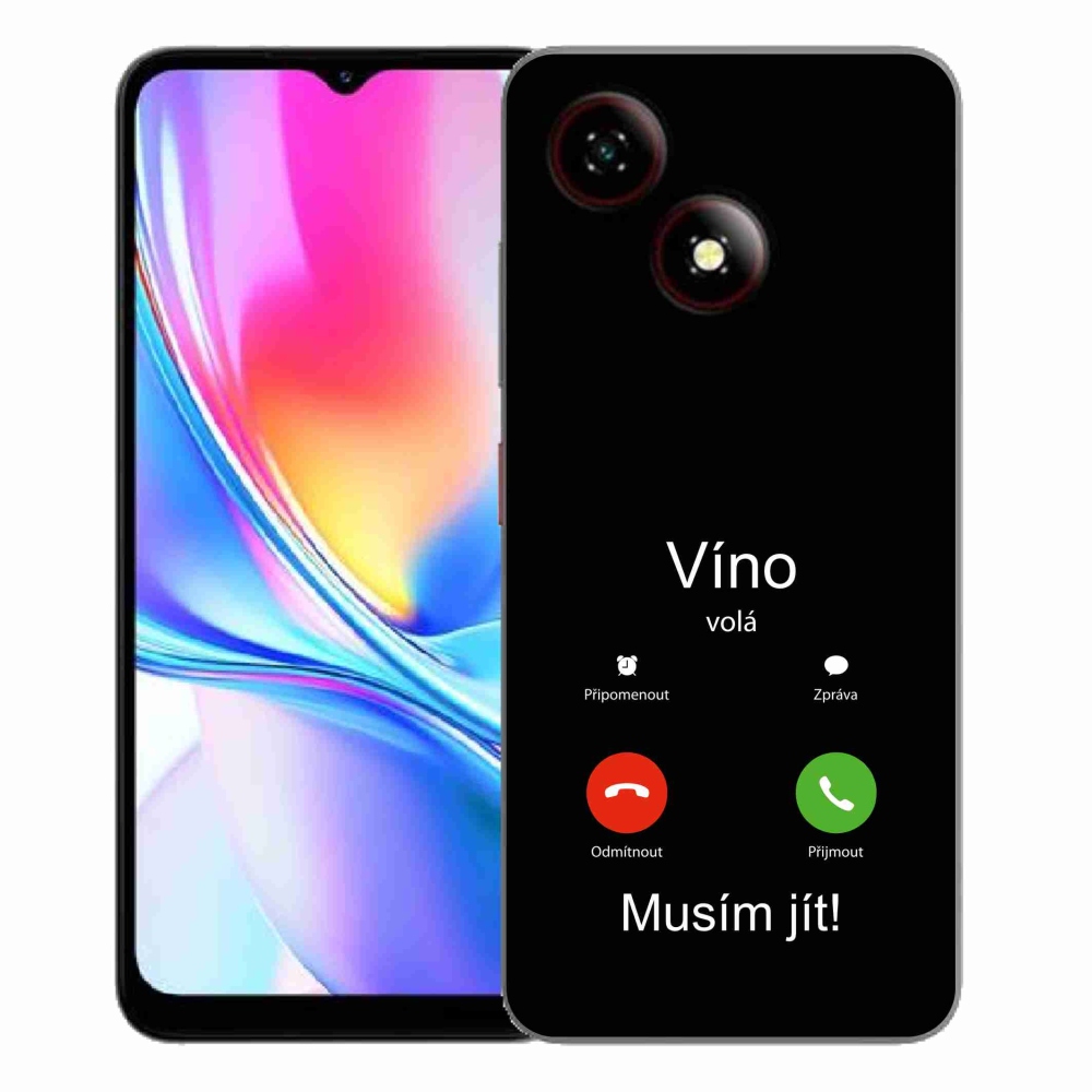 ZTE Blade A35E zselés borító mmCase - bor hívja fekete háttérrel